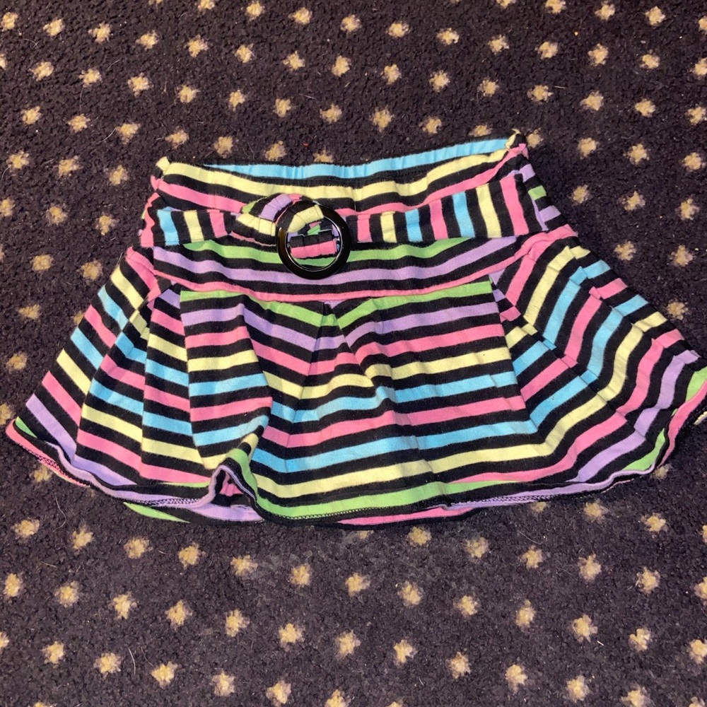 girls colorful mini skirt